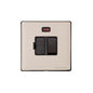 Vintage Range Satin Nickel Switches & Sockets, X05 - Switched Spur with Neon (13 Amp) by Heritage Brass By M-Marcus