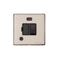 Vintage Range Satin Nickel Switches & Sockets, X05 - Switched Spur with Neon + Cord (13 Amp) by Heritage Brass By M-Marcus