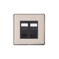 Vintage Range Satin Nickel Switches & Sockets, X05 - 2 Gang CAT6 by Heritage Brass By M-Marcus