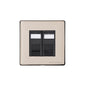 Vintage Range Satin Nickel Switches & Sockets, X05 - 2 Gang RJ45 by Heritage Brass By M-Marcus