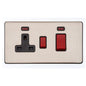 Vintage Range Satin Nickel Switches & Sockets, X05 - 45A Cooker Unit + 13A Socket by Heritage Brass By M-Marcus