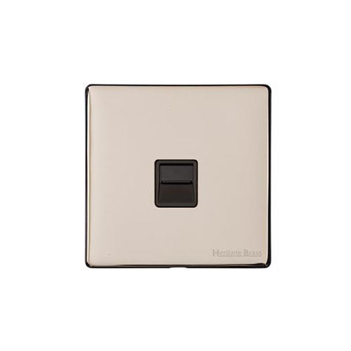 Vintage Range Satin Nickel Switches & Sockets, X05 - 1 Gang Secondary Line Socket by Heritage Brass By M-Marcus