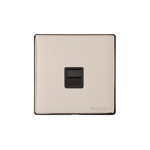 Vintage Range Satin Nickel Switches & Sockets, X05 - 1 Gang Master Line Socket by Heritage Brass By M-Marcus