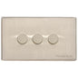 Vintage Range Satin Nickel Switches & Sockets, X05 - 3G Multi Location Primary Dimmer by Heritage Brass By M-Marcus