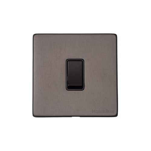Vintage Range Matt Bronze Switches & Sockets, X09 - 1 Gang Intermediate Rocker Switch by Heritage Brass By M-Marcus