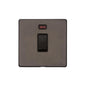 Vintage Range Matt Bronze Switches & Sockets, X09 - 20A Double Pole Switch with Neon by Heritage Brass By M-Marcus