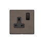 Vintage Range Matt Bronze Switches & Sockets, X09 - Single Socket (13 Amp) by Heritage Brass By M-Marcus