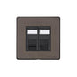 Vintage Range Matt Bronze Switches & Sockets, X09 - 2 Gang Master Line Socket by Heritage Brass By M-Marcus
