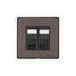Vintage Range Matt Bronze Switches & Sockets, X09 - 2 Gang RJ45 by Heritage Brass By M-Marcus