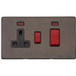 Vintage Range Matt Bronze Switches & Sockets, X09 - 45A Cooker Unit + 13A Socket by Heritage Brass By M-Marcus