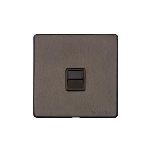 Vintage Range Matt Bronze Switches & Sockets, X09 - 1 Gang Secondary Line Socket by Heritage Brass By M-Marcus
