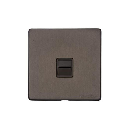 Vintage Range Matt Bronze Switches & Sockets, X09 - 1 Gang Master Line Socket by Heritage Brass By M-Marcus