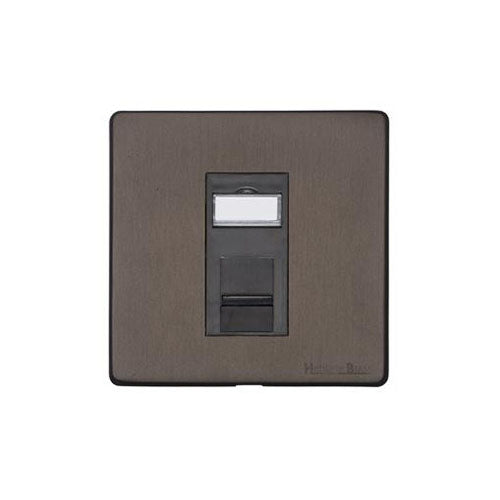 Vintage Range Matt Bronze Switches & Sockets, X09 - 1 Gang CAT6 by Heritage Brass By M-Marcus