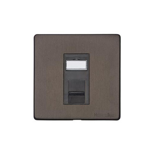 Vintage Range Matt Bronze Switches & Sockets, X09 - 1 Gang RJ11 by Heritage Brass By M-Marcus