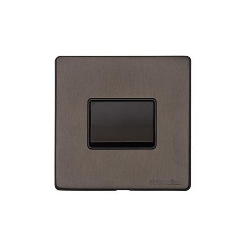 Stylist Bronze Flat Plate Range Switches & Sockets, L09 - 6A Triple Pole Fan Isolator Switch by Heritage Brass By M-Marcus
