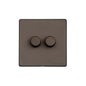 Vintage Range Matt Bronze Switches & Sockets, X09 - 2G Multi Location Secondary Dimmer by Heritage Brass By M-Marcus