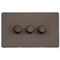 Vintage Range Matt Bronze Switches & Sockets, X09 - 3G Multi Location Secondary Dimmer by Heritage Brass By M-Marcus