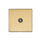 Vintage Range Satin Brass Switches & Sockets, X44 - 1 Gang Non-Isolated TV Coaxial Socket by Heritage Brass By M-Marcus