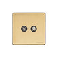 Vintage Range Satin Brass Switches & Sockets, X44 - TV/Satellite Socket by Heritage Brass By M-Marcus