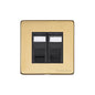 Vintage Range Satin Brass Switches & Sockets, X44 - 2 Gang Secondary Line Socket by Heritage Brass By M-Marcus
