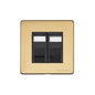 Vintage Range Satin Brass Switches & Sockets, X44 - 2 Gang Master Line Socket by Heritage Brass By M-Marcus