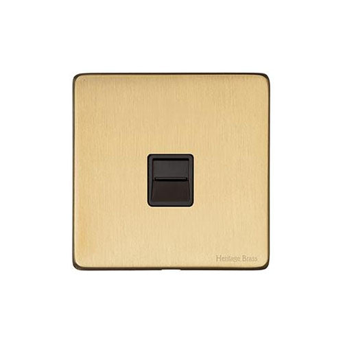Vintage Range Satin Brass Switches & Sockets, X44 - 1 Gang Master Line Socket by Heritage Brass By M-Marcus
