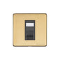Vintage Range Satin Brass Switches & Sockets, X44 - 1 Gang RJ11 by Heritage Brass By M-Marcus