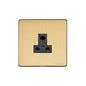 Vintage Range Satin Brass Switches & Sockets, X44 - 5 Amp 3 Round Pin Socket by Heritage Brass By M-Marcus