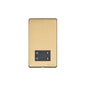 Vintage Range Satin Brass Switches & Sockets, X44 - Shaver Socket Output Voltage 110/240V by Heritage Brass By M-Marcus