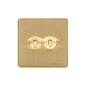 Vintage Range Satin Brass Switches & Sockets, X44 - 2 Gang Toggle Switch by Heritage Brass By M-Marcus