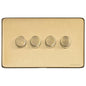 Vintage Range Satin Brass Switches & Sockets, X44 - 4G Multi Location Secondary Dimmer by Heritage Brass By M-Marcus