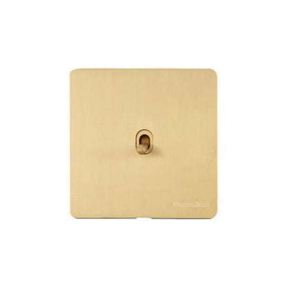 Vintage Range Satin Brass Switches & Sockets, X44 - 1 Gang Intermediate Stockholm Toggle by Heritage Brass By M-Marcus