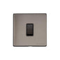 Vintage Range Satin Black Nickel Switches & Sockets, X66 - 1 Gang Intermediate Rocker Switch by Heritage Brass By M-Marcus