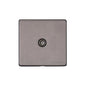 Vintage Range Satin Black Nickel Switches & Sockets, X66 - 1 Gang Non-Isolated TV Coaxial Socket by Heritage Brass By M-Marcus