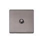 Vintage Range Satin Black Nickel Switches & Sockets, X66 - 1 Gang Satellite Socket by Heritage Brass By M-Marcus