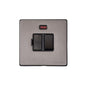 Vintage Range Satin Black Nickel Switches & Sockets, X66 - Switched Spur with Neon (13 Amp) by Heritage Brass By M-Marcus