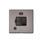 Vintage Range Satin Black Nickel Switches & Sockets, X66 - Switched Spur with Neon + Cord (13 Amp) by Heritage Brass By M-Marcus