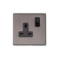 Vintage Range Satin Black Nickel Switches & Sockets, X66 - Single Socket (13 Amp) by Heritage Brass By M-Marcus