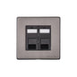 Vintage Range Satin Black Nickel Switches & Sockets, X66 - 2 Gang RJ45 by Heritage Brass By M-Marcus
