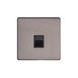 Vintage Range Satin Black Nickel Switches & Sockets, X66 - 1 Gang Secondary Line Socket by Heritage Brass By M-Marcus