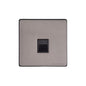 Vintage Range Satin Black Nickel Switches & Sockets, X66 - 1 Gang Master Line Socket by Heritage Brass By M-Marcus