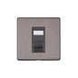 Vintage Range Satin Black Nickel Switches & Sockets, X66 - 1 Gang CAT6 by Heritage Brass By M-Marcus