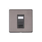 Vintage Range Satin Black Nickel Switches & Sockets, X66 - 1 Gang RJ45 by Heritage Brass By M-Marcus