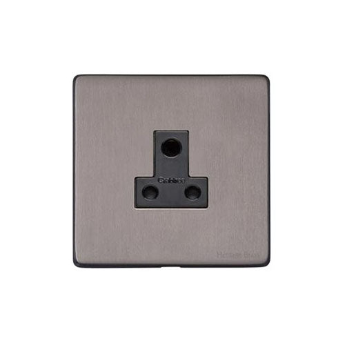Vintage Range Satin Black Nickel Switches & Sockets, X66 - 5 Amp 3 Round Pin Socket by Heritage Brass By M-Marcus