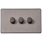 Vintage Range Satin Black Nickel Switches & Sockets, X66 - 3G Multi Location Primary Dimmer by Heritage Brass By M-Marcus