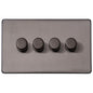 Vintage Range Satin Black Nickel Switches & Sockets, X66 - 4G Multi Location Primary Dimmer by Heritage Brass By M-Marcus