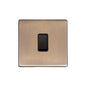 Vintage Range Antique Brass Switches & Sockets, X91 - 1 Gang Intermediate Rocker Switch by Heritage Brass By M-Marcus