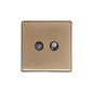Vintage Range Antique Brass Switches & Sockets, X91 - TV/Satellite Socket by Heritage Brass By M-Marcus