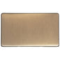 Vintage Range Antique Brass Switches & Sockets, X91 - Double Blank Plate by Heritage Brass By M-Marcus