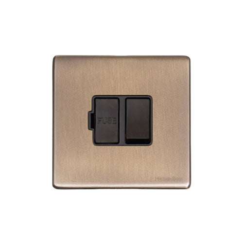 Vintage Range Antique Brass Switches & Sockets, X91 - Switched Spur (13 Amp) by Heritage Brass By M-Marcus